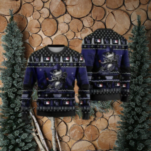 Jack Skellington Halloween Colorado Rockies Ugly Sweater