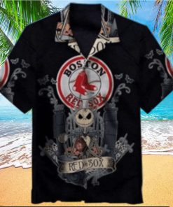 Jack Skellington Halloween Graphics Boston Red Sox Hawaiian Shirt