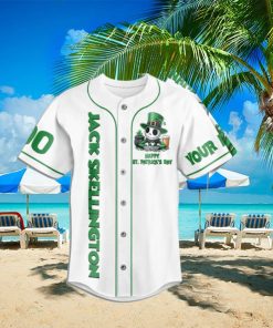 Jack Skellington Happy St Patrick’s Day Customized Baseball Jersey