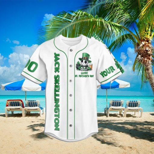 Jack Skellington Happy St Patrick’s Day Customized Baseball Jersey