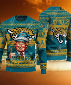 Jacksonville Jaguars Christmas Donald Trump Knitted Sweater