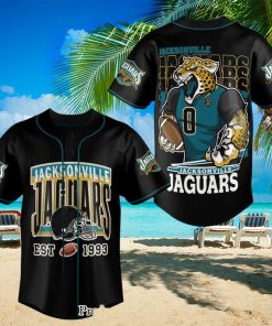Jacksonville Jaguars Classic All Over Printed Baseball Jersey