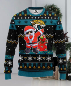 Jacksonville Jaguars Dabbing Santa Claus Ugly Christmas Sweater