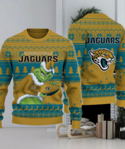 Jacksonville Jaguars Grinch Ugly Christmas Sweater