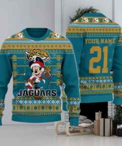 Jacksonville Jaguars Mickey Mouse Santa Ugly Christmas Sweater