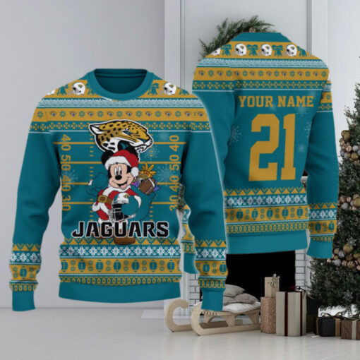 Jacksonville Jaguars Mickey Mouse Santa Ugly Christmas Sweater