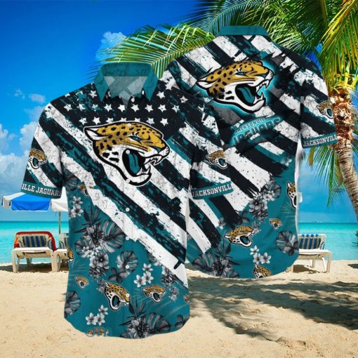 Jacksonville Jaguars NFL SAS Floral Print American Flag Hawaiian Shirt For Best Fan Gift New Trending Beach Holiday