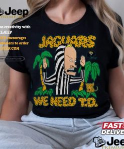 Jacksonville Jaguars NFL x Homage x Beavis and Butt Head Unisex Tri Blend T Shirt