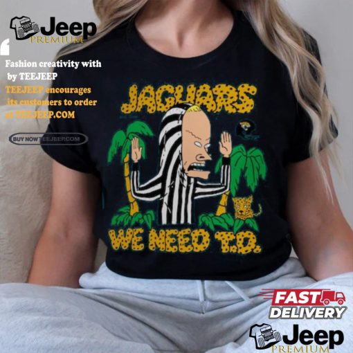 Jacksonville Jaguars NFL x Homage x Beavis and Butt Head Unisex Tri Blend T Shirt