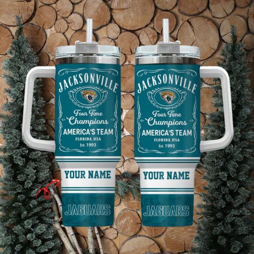 Jacksonville Jaguars Personalized NFL Jack Daniel’s 40oz Stanley Tumbler