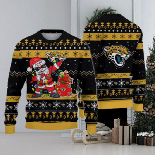 Jacksonville Jaguars Santa Claus Ugly Christmas Sweater