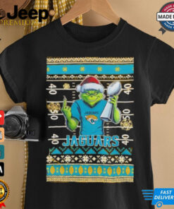 Jacksonville Jaguars X Grinch Christmas with Super Bowl Trophy ugly Christmas shirt