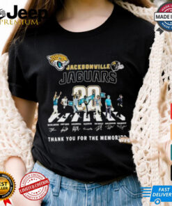 Jacksonville Jaguars walking across thank you for the memories signatures Shirt