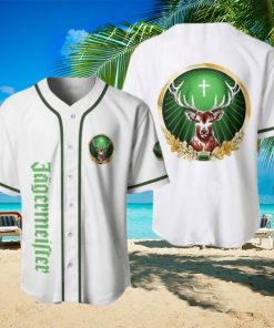 Jagermeister White Baseball Jersey Designed for Beer Lovers