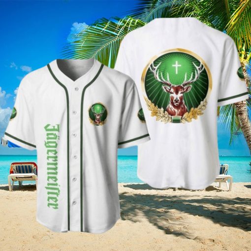 Jagermeister White Baseball Jersey Designed for Beer Lovers