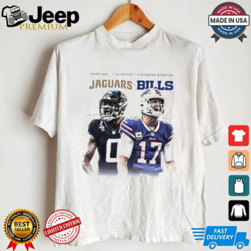 Jaguars at Bills game day Gabe Davis vs Josh Allen shirt