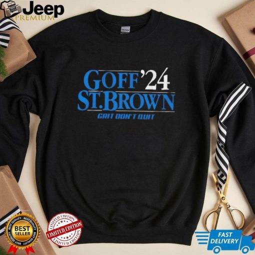 Jared Goff and Amon Ra St. Brown 24 Detroit Lions grit don’t quit shirt