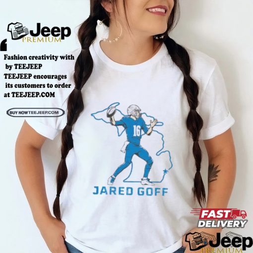 Jared Goff state star Detroit Lions football shirt