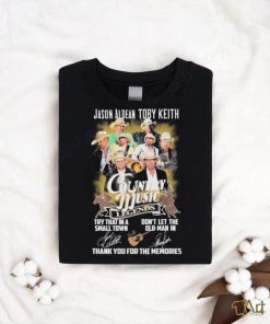 Jason Aldean And Toby Keith Country Music Legends Thank You For The Memories Signatures Shirt