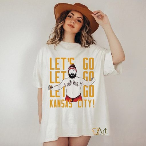 Jason Kelce let’s go Kansas City Chiefs football shirt