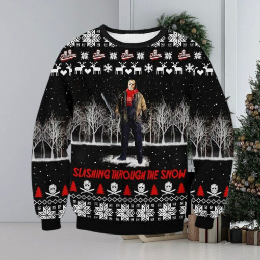 Jason Voorhees Slashing Ugly Sweater