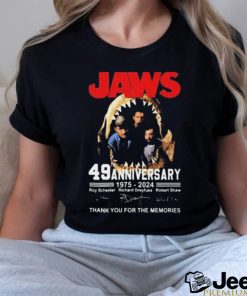 Jaws 49th Anniversary 1975 2024 Thank You For The Memories Signatures shirt