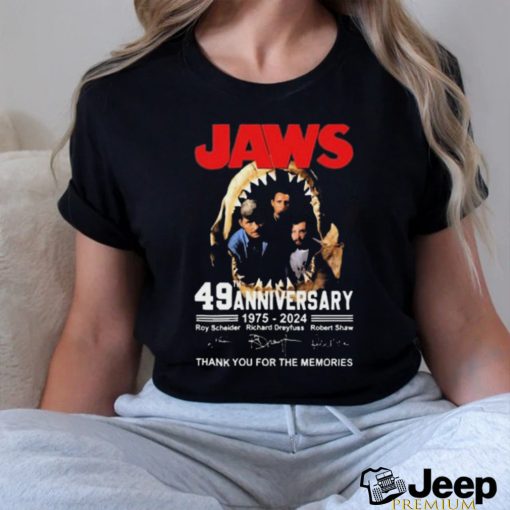 Jaws 49th Anniversary 1975 2024 Thank You For The Memories Signatures shirt