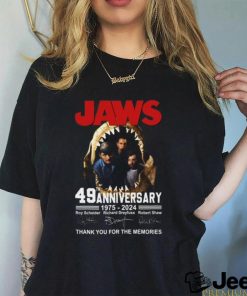 Jaws 49th Anniversary 1975 2024 Thank You For The Memories T Shirt