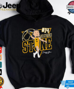 Jayden Stone 14 West Virginia Mountaineers basketball Caricature Signature t shirt