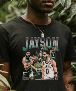 Jayson Tatum Boston Celtics NBA Basketball Black Crew T Shirt