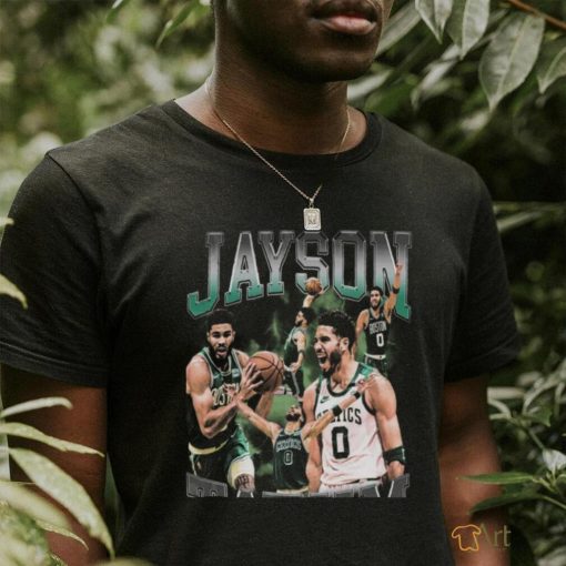 Jayson Tatum Boston Celtics NBA Basketball Black Crew T Shirt