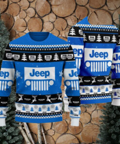 Jeep 2024 Christmas Blue Ugly Sweater