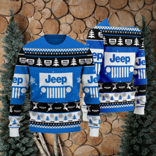 Jeep 2024 Christmas Blue Ugly Sweater