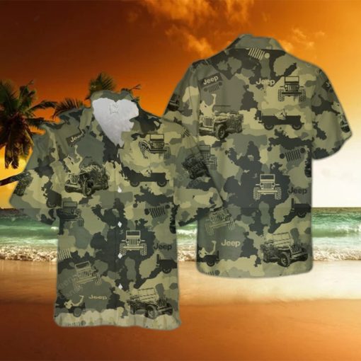 Jeep Camo All Over Print Hawaiian Shirt And Beach Short