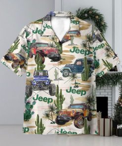 Jeep Cars In Cactus Desert 3D Hawaiian Shirt Summer Vaction Gift