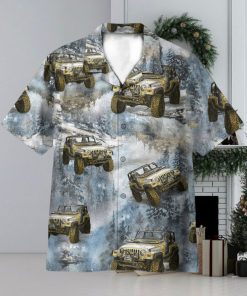 Jeep Cars In The Forest 3D Hawaiian Shirt Summer Vaction Gift