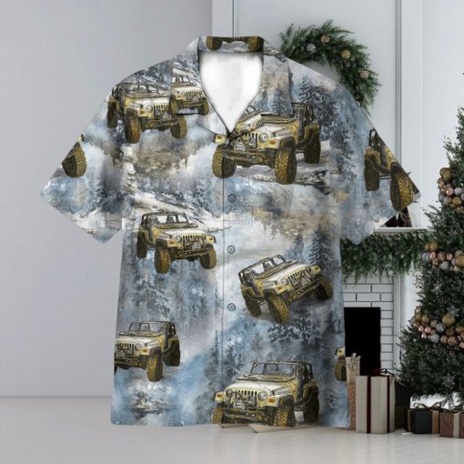 Jeep Cars In The Forest 3D Hawaiian Shirt Summer Vaction Gift