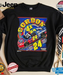 Jeff Gordon #24 4X NASCAR Champ Dupont Black T shirt