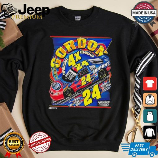 Jeff Gordon #24 4X NASCAR Champ Dupont Black T shirt