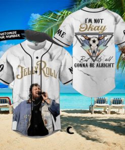 Jelly Roll I’m Not Okay But It’s All Gonna Be Alright Custom Baseball Jersey