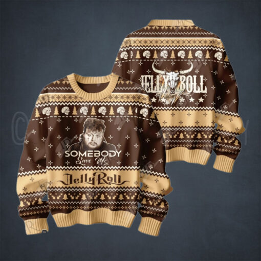 Jelly Roll Somebody Save Me Ugly Sweater1