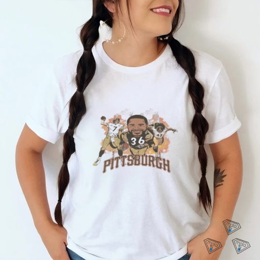 Jerome Bettis Caricature Tee Pittsburg Steelers The Bus NFL shirt