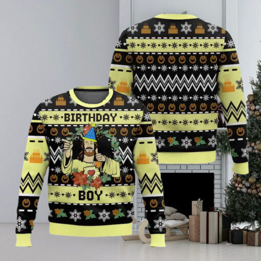 Jesus Birthday Boy Ugly Christmas Sweater