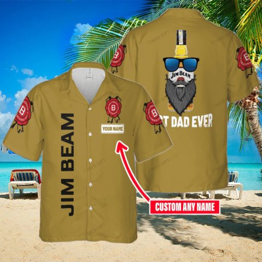 Jim Beam Custom Name Best Dad Ever Casual Hawaiian Shirt