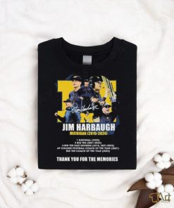 Jim Harbaugh 2015 2024 Michigan Wolverines Thank You For The Memories Shirt