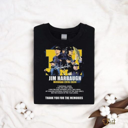 Jim Harbaugh 2015 2024 Michigan Wolverines Thank You For The Memories Shirt