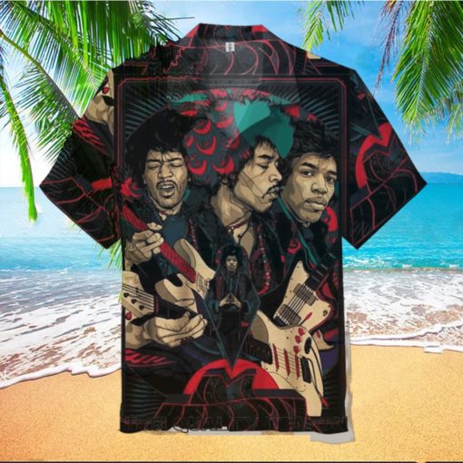 Jimi Hendrix Short Sleeve Hawaiian Shirt