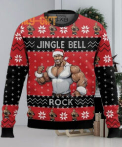 Jingle Bell Rock The Rock Ugly Christmas Sweater – Fun Holiday Sweater for Wrestling Fans