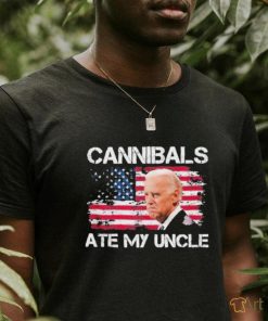Joe Biden Cannibals Ate My Uncle Us Flag Biden Vintage T Shirt