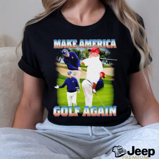 Joe Biden and Donald Trump golf Make America golf again shirt